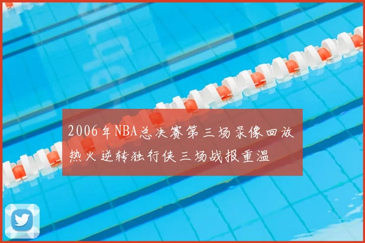 2006年NBA总决赛第三场录像回放 热火逆转独行侠三场战报重温