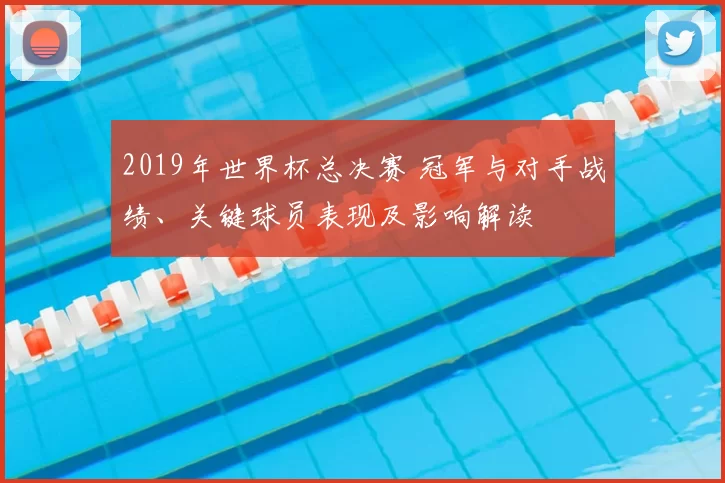 2019年世界杯总决赛 冠军与对手战绩、关键球员表现及影响解读